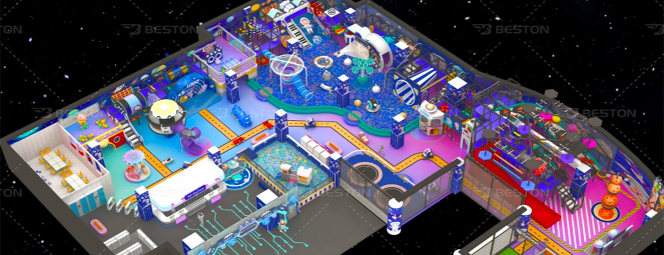 Proyecto de parque infantil interior de 1300 m² en Indonesia: un nuevo hito en la transformación de un centro comercial tradicional