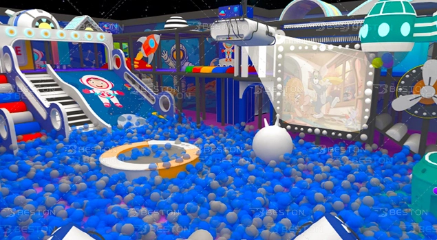 Custom Space Theme Indoor Playground Equipment