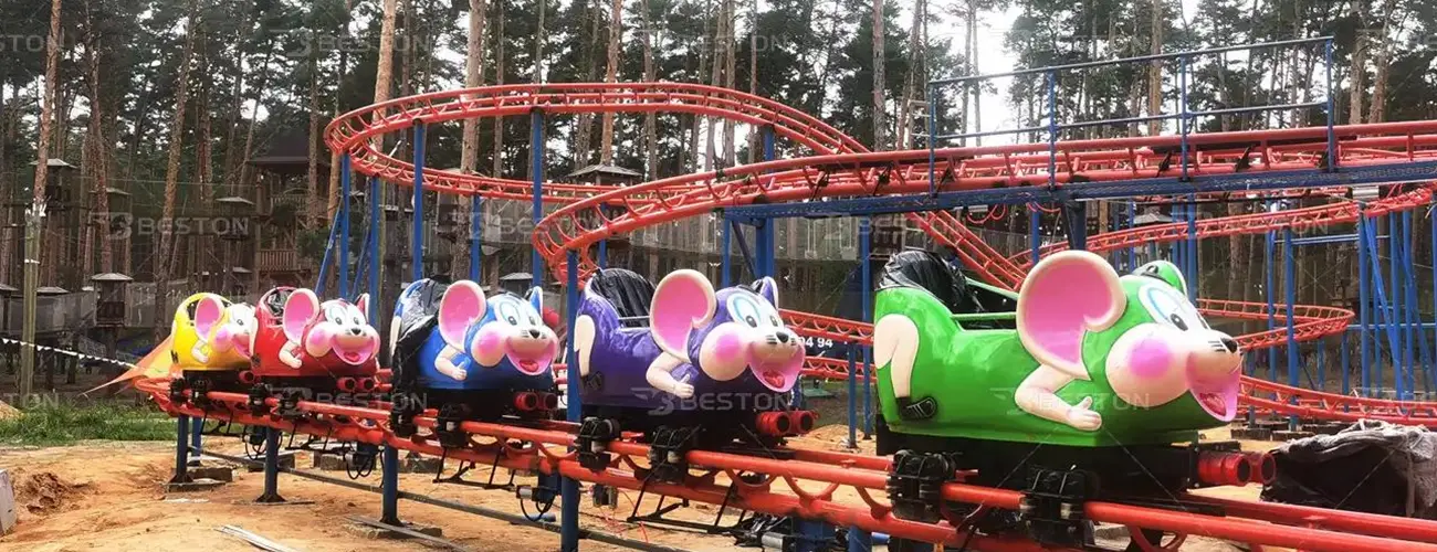 Wild Mouse Roller Coaster in Russia
