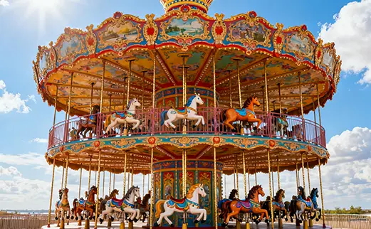 kiddie double decker carousel