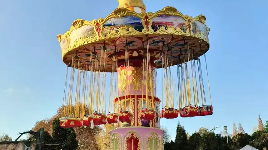 Rotating Swing Ride in Kazakhstan Park