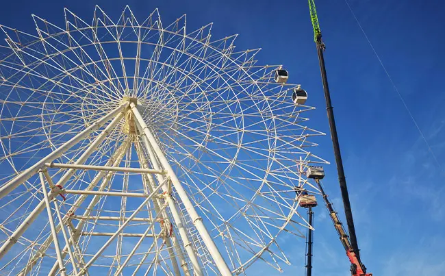 On-Site Installation of Beston Rides Ferris Wheel in Kazakhstan