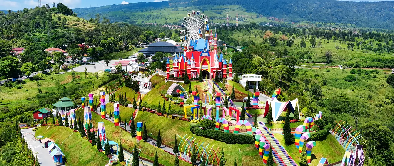 Aerial View of Florawisata D’Castello After Beston Rides' Upgrade